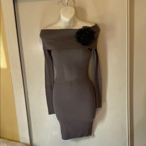 SAY WHAT? Dress size S  color grey